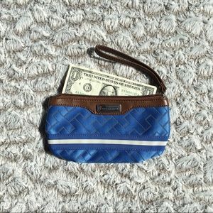 Tommy Hilfiger Blue & Brown Wristlet